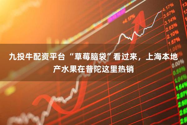 九投牛配资平台 “草莓脑袋”看过来，上海本地产水果在普陀这里热销